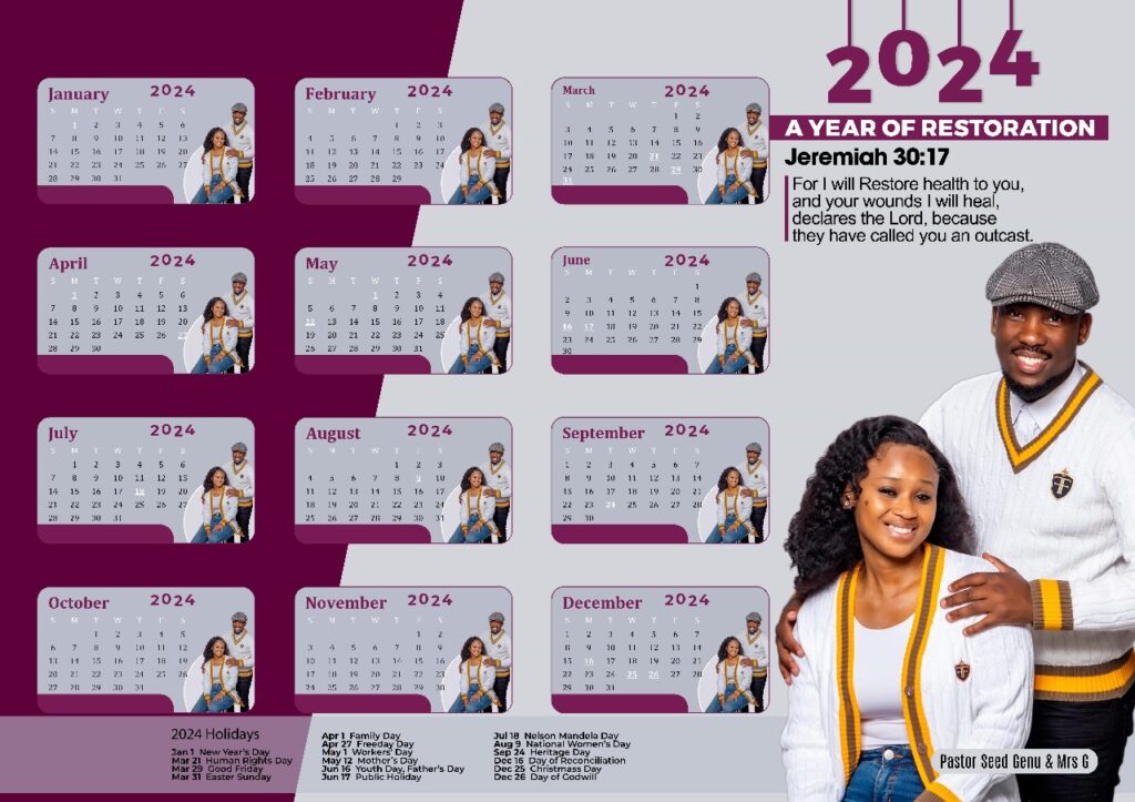 Brilliance into Calendar Design: Unique, Custom, & Branded 4 South Africa Graphic Design Warten Weg Illustrative Excellence Infusing Artistic Brilliance into Calendar Design
