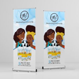 Warten Weg Pull Up Banner Design Roll Up Banner