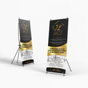 Warten Weg Pull Up Banner Design Roll Up Banner