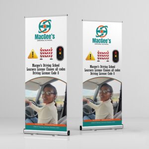 Premium Pull-Up Banner for Driving Schools
