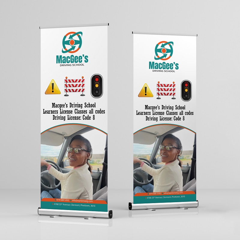 Premium Pull-Up Banner for Driving Schools