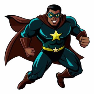 Captain Starbright - Superhero Graphic Assets: 31 Free SVG, EPS, JPG