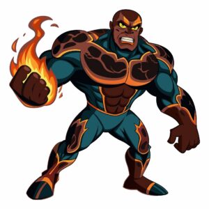 Lava Lad Superhero Graphic Assets: 31 Free SVG, EPS, JPG