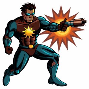 Solar Blaze - Superhero Graphic Assets: 31 Free SVG, EPS, JPG