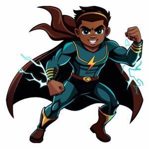Thunder Kid Superhero Graphic Assets: 31 Free SVG, EPS, JPG