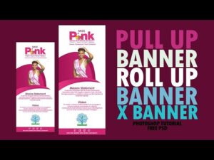 Free PSD Template - Roll Up Banner | Pull Up Banner Photoshop Tutorial
