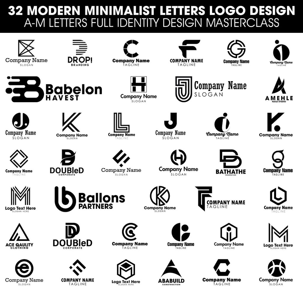 Minimal Logo Design Modern Minimalist Letters Logo Design Warten Weg ...