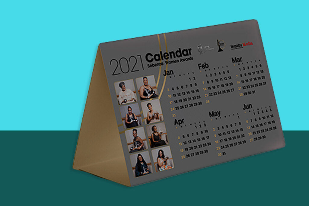 An elegant office desk calendar showcasing its design, functionality, and style.