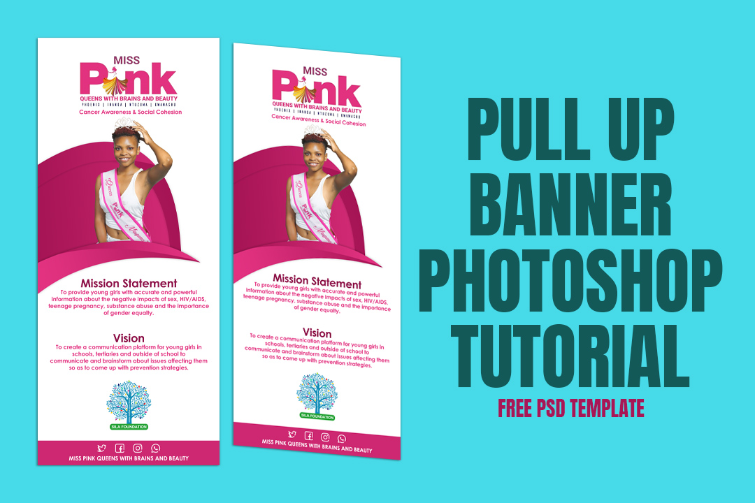 Pull Up Banner, Roll Up Banner Photoshop Tutorial | Free PSD Template