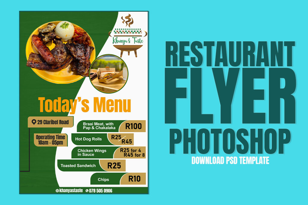Restaurant Flyer Photoshop Tutorial | Food Flyer Design