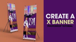How to Design a Professional Roll Up Banner | Photoshop Tutorial Free PSD File